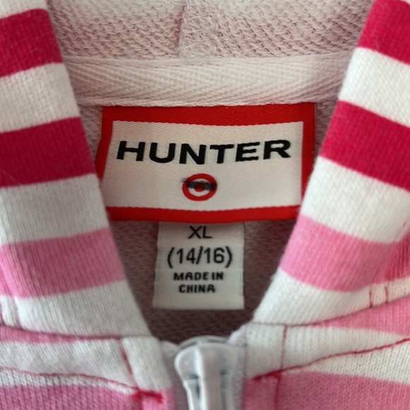 Hunter x Target adorable zip hooded striped romper 14/16 red pink beach day - Picture 4 of 6